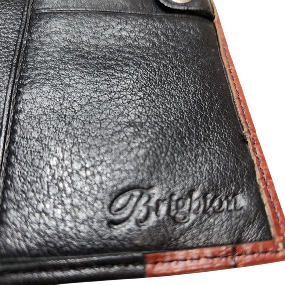 Vintage Brighton Wallet/Clutch Bi-fold, Brown and Black with Heart Clasp - Picture 4 of 9